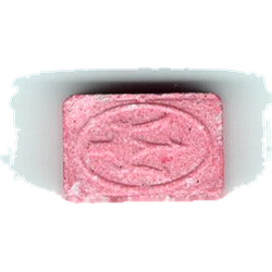 Pink Maserati ecstasy pill (XTC) — MDMA 198mg — Barcelona, Spain