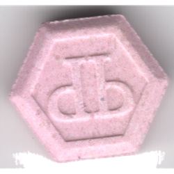 Pink Philipp Plein ecstasy pill (XTC) — MDMA 145mg — Barcelona, Spain