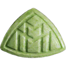 Green Maybach ecstasy pill (XTC) — MDMA 164mg — Bern, Switzerland