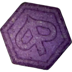 Purple Piaggio ecstasy pill (XTC) — MDMA 158mg — Madrid, Spain