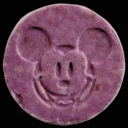 Purple Mickey Mouse pill — 2-Br-4,5-DMPEA — Zürich, Switzerland