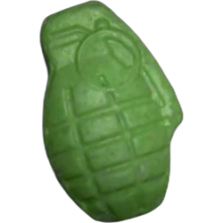 Green Granade ecstasy pill (XTC) — MDMA — Madrid, Spain