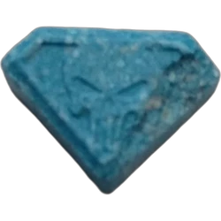 Blue Punisher ecstasy pill (XTC) — MDMA 198mg — Málaga, Spain