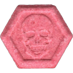 Pink Philipp Plein ecstasy pill (XTC) — MDMA 208mg — Barcelona, Spain