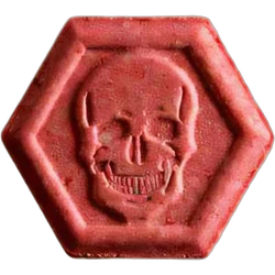Red Philipp Plein ecstasy pill (XTC) — MDMA 190mg — Zürich, Switzerland