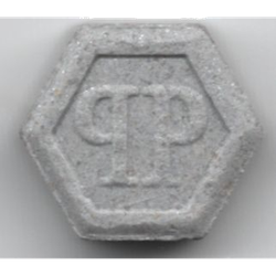 Grey Philipp Plein ecstasy pill (XTC) — MDMA 174mg — Almería, Spain