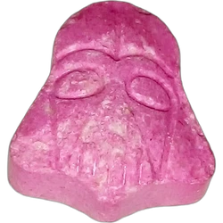 Pink Darth Vader ecstasy pill (XTC) — Darth Vader — Madrid, Spain