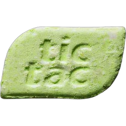 Green Tictac ecstasy pill (XTC) — MDMA 156mg — Basel, Switzerland