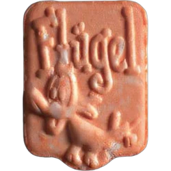 Orange Fluegel ecstasy pill (XTC) — MDMA 122mg — Basel, Switzerland