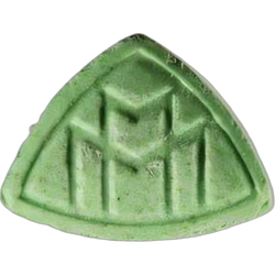 Green Maybach ecstasy pill (XTC) — MDMA 186mg — Zürich, Switzerland