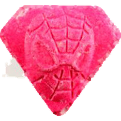 Pink Diamond ecstasy pill (XTC) — MDMA 181mg; Synthesis impurity — Zürich, Switzerland