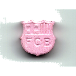 Pink Barca ecstasy pill (XTC) — MDMA 193mg — Barcelona, Spain