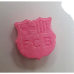 Pink Barca ecstasy pill (XTC) — MDMA — Madrid, Spain