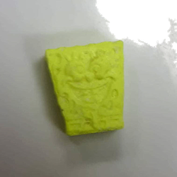 Yellow Bob Esponja ecstasy pill (XTC) — MDMA — Madrid, Spain