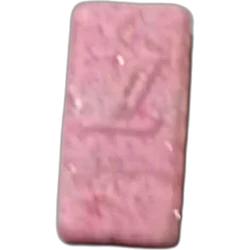 Pink Louis Vuitton ecstasy pill (XTC) — MDMA 127mg — Madrid, Spain