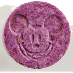 Pink Mickey Mouse pill — 2C-B 14mg; 2C-H 1mg — Zürich, Switzerland