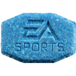 Blue Ea Sports ecstasy pill (XTC) — MDMA 222mg — Zürich, Switzerland