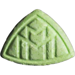 Green Maybach ecstasy pill (XTC) — MDMA 165mg — Bern, Switzerland