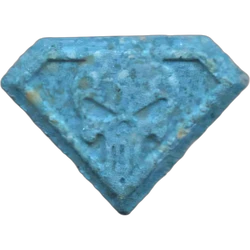 Blue Punisher ecstasy pill (XTC) — MDMA 214mg — Barcelona, Spain