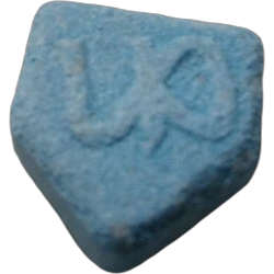 Blue Albert Heijn ecstasy pill (XTC) — MDMA — Castellón, Spain