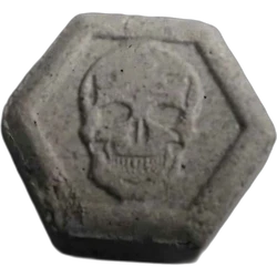 Grey Philipp Plein ecstasy pill (XTC) — MDMA — Almería, Spain