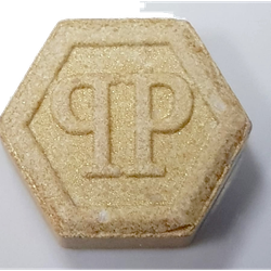 Purple Philipp Plein ecstasy pill (XTC) — MDMA 269mg — Madrid, Spain