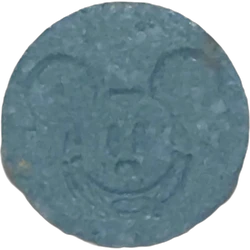Blue Mickey Mouse pill — 6-BR-DMPEA — Barcelona, Spain