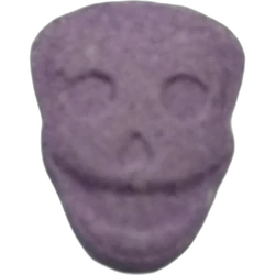 Purple Skull ecstasy pill (XTC) — MDMA 167mg — Almería, Spain