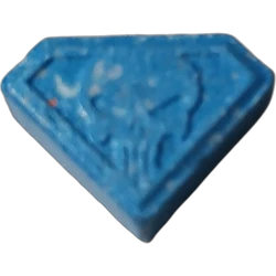 Blue Punisher ecstasy pill (XTC) — MDMA — Granada, Spain