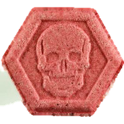 Red Philipp Plein ecstasy pill (XTC) — MDMA 144mg — Zürich, Switzerland