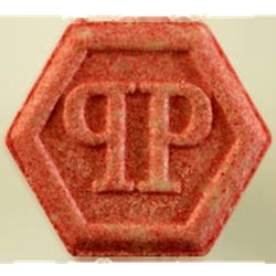 Brown Philipp Plein ecstasy pill (XTC) — MDMA 236mg — Zürich, Switzerland