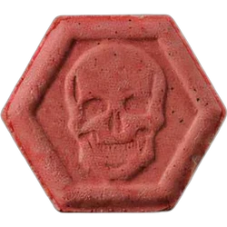 Red Philipp Plein ecstasy pill (XTC) — MDMA 163mg — Zürich, Switzerland