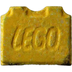 Yellow Lego ecstasy pill (XTC) — MDMA 198mg — Zürich, Switzerland
