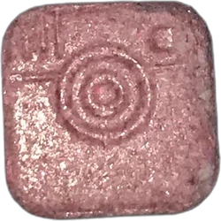 Pink Instagram ecstasy pill (XTC) — MDMA 230mg — Madrid, Spain