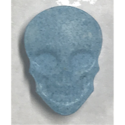 Blue Skull ecstasy pill (XTC) — MDMA 236mg — Barcelona, Spain