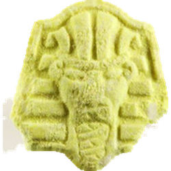 Yellow Pharaoh ecstasy pill (XTC) — MDMA 165mg — Zürich, Switzerland