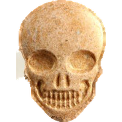 Brown Skull ecstasy pill (XTC) — MDMA 186mg — Zürich, Switzerland