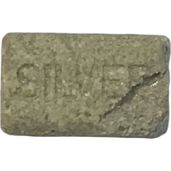 Grey Silver ecstasy pill (XTC) — MDMA 196mg — Barcelona, Spain