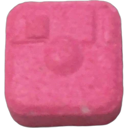 Pink Instagram ecstasy pill (XTC) — MDMA 167mg — Madrid, Spain
