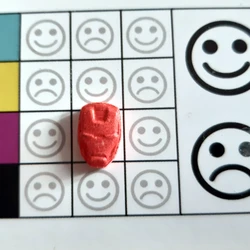 Pink Iron Man ecstasy pill (XTC) — MDMA x1.5-2 — New Zealand