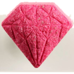 Pink Diamond ecstasy pill (XTC) — MDMA 143mg — Zürich, Switzerland