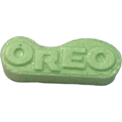 Green Oreo pill — 2C-B 13mg — Barcelona, Spain