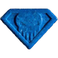 Blue Punisher ecstasy pill (XTC) — MDMA 219mg — Bern, Switzerland
