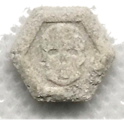 Grey Philipp Plein ecstasy pill (XTC) — MDMA 225mg — Madrid, Spain