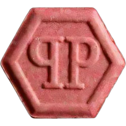 Red Philipp Plein ecstasy pill (XTC) — MDMA 180mg — Zürich, Switzerland