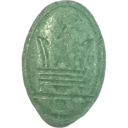 Green Maserati ecstasy pill (XTC) — MDMA 209mg — Barcelona, Spain