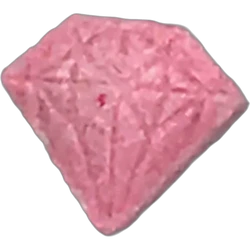 Pink Diamond ecstasy pill (XTC) — MDMA 158mg — Madrid, Spain