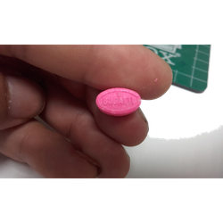 Pink Bugatti ecstasy pill (XTC) — MDMA 211mg — Barcelona, Spain