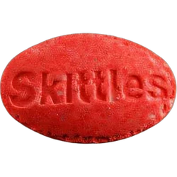 Red Skittles ecstasy pill (XTC) — MDMA 215mg — Zürich, Switzerland