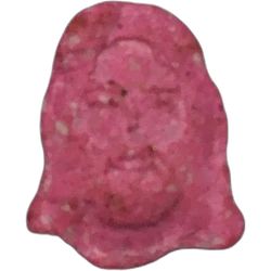 Pink Jesuslovesyou ecstasy pill (XTC) — MDMA 155mg — Madrid, Spain